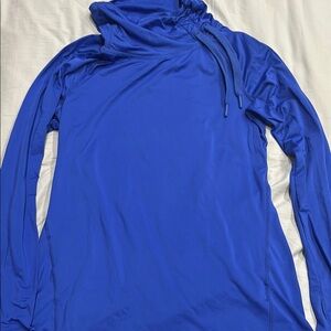 Blue Long Sleeve Athleisure Top